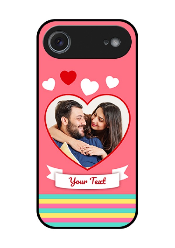 Apple iPhone 17 Air Custom Glass Phone Case - Love Shapes Doodle Design