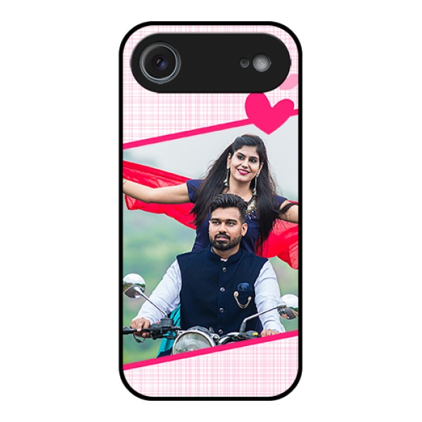 Apple iPhone 17 Air Custom Glass Phone Case - Love Shape Heart Design