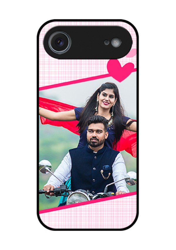 Apple iPhone 17 Air Custom Glass Phone Case - Love Shape Heart Design