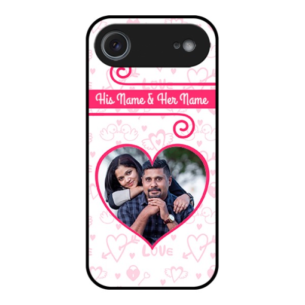 Apple iPhone 17 Air Custom Glass Phone Case - Heart Shape Love Design