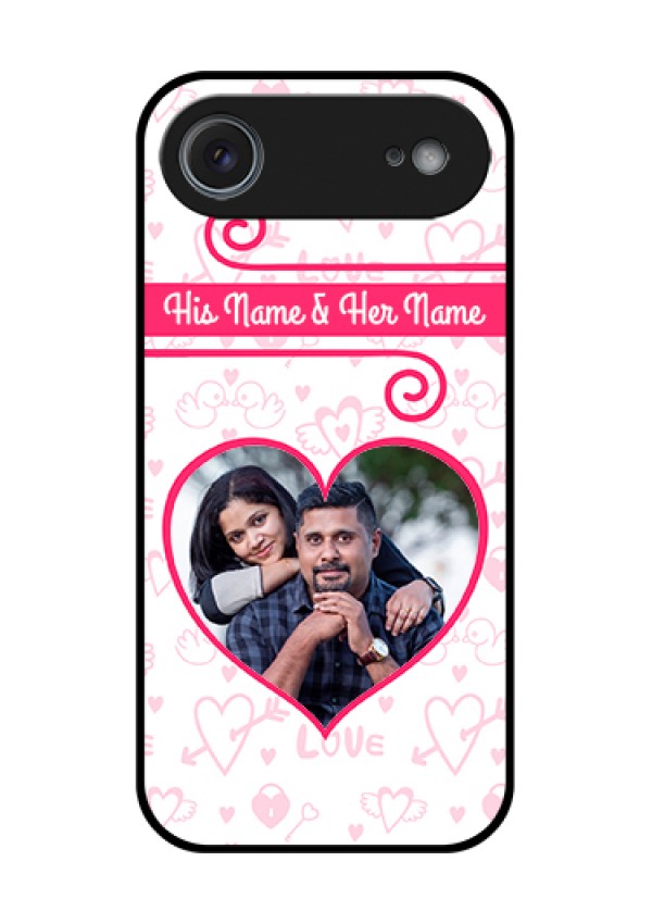 Apple iPhone 17 Air Custom Glass Phone Case - Heart Shape Love Design