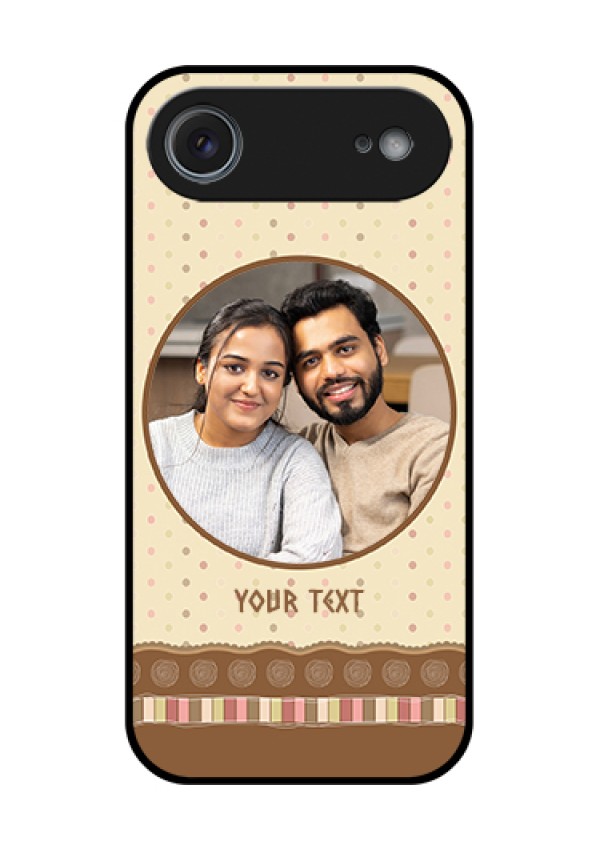 Apple iPhone 17 Air Custom Glass Phone Case - Brown Dotted Mobile Case Design