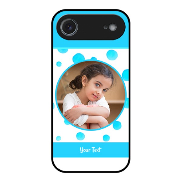 Apple iPhone 17 Air Custom Glass Phone Case - Blue Bubbles Pattern Design Apple iPhone 17 Air Custom Glass Phone Case - Blue Bubbles Pattern Design