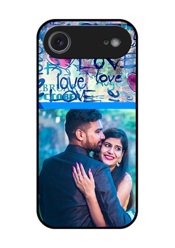Apple iPhone 17 Air Custom Glass Phone Case - Colorful Love Design