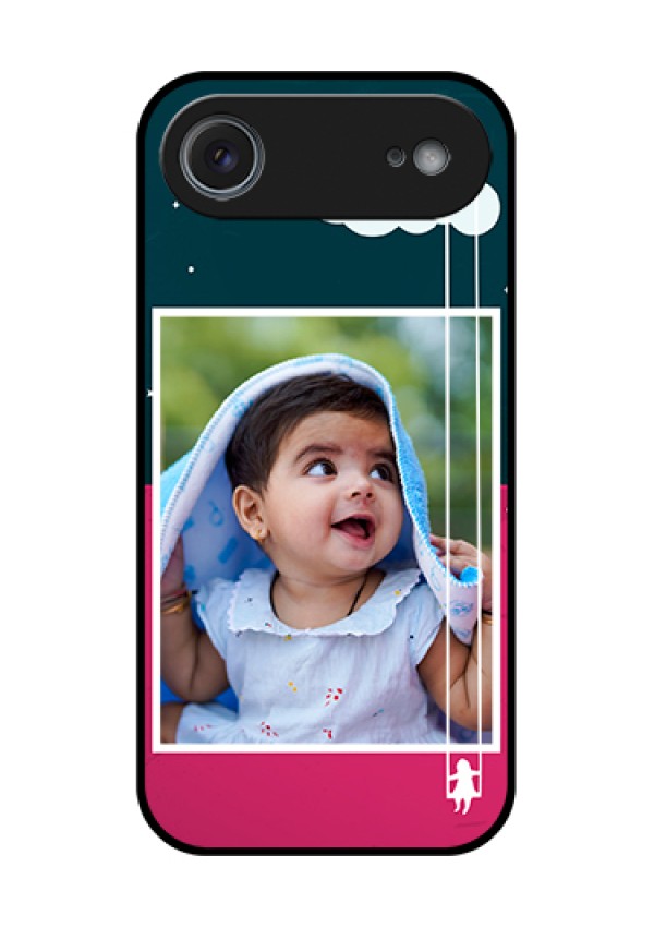 Apple iPhone 17 Air Custom Glass Phone Case - Cute Girl With Cloud Design