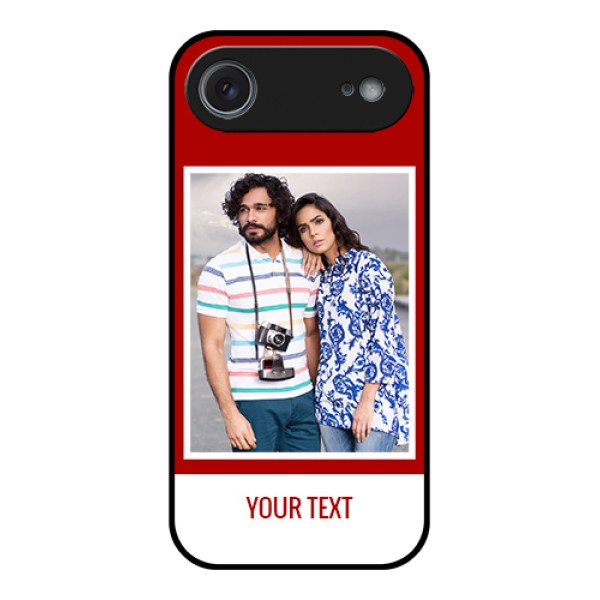 Apple iPhone 17 Air Custom Glass Phone Case - Red Color Design