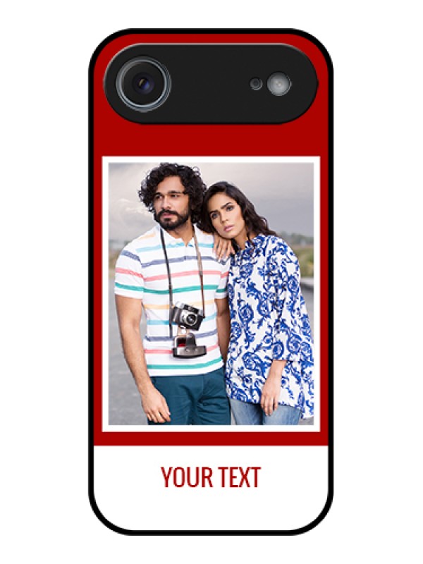 Custom Apple iPhone 17 Air Custom Glass Phone Case - Red Color Design