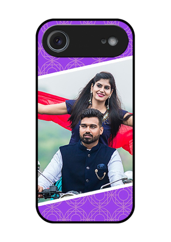 Apple iPhone 17 Air Custom Glass Phone Case - Violet Color Pattern Design