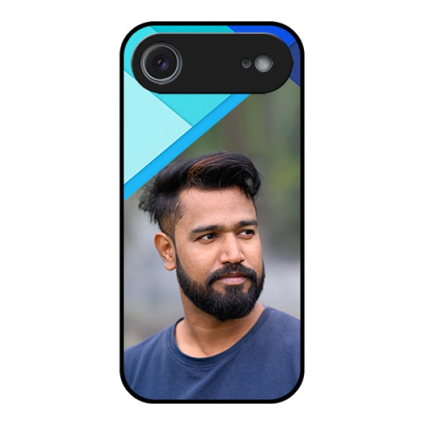 Apple iPhone 17 Air Custom Glass Phone Case - Blue Pattern Design