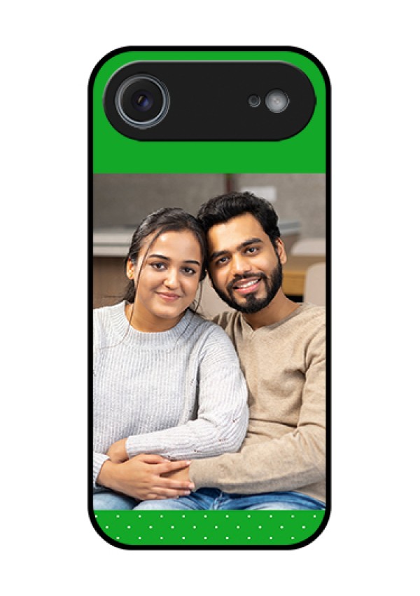 Apple iPhone 17 Air Custom Glass Phone Case - Green Pattern Design
