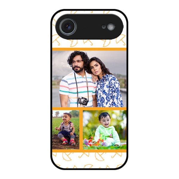 Apple iPhone 17 Air Custom Glass Phone Case - Yellow Pattern Design Apple iPhone 17 Air Custom Glass Phone Case - Yellow Pattern Design