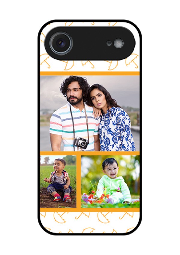 Apple iPhone 17 Air Custom Glass Phone Case - Yellow Pattern Design