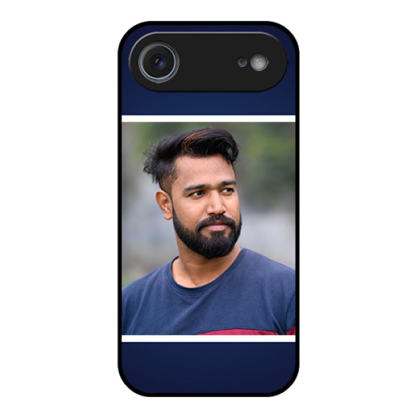 Apple iPhone 17 Air Custom Glass Phone Case - Simple Royal Blue Design Apple iPhone 17 Air Custom Glass Phone Case - Simple Royal Blue Design