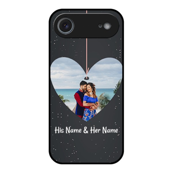Apple iPhone 17 Air Custom Glass Phone Case - Hanging Heart Design Apple iPhone 17 Air Custom Glass Phone Case - Hanging Heart Design