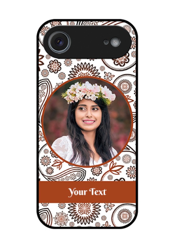 Apple iPhone 17 Air Custom Glass Phone Case - Abstract Flower Design
