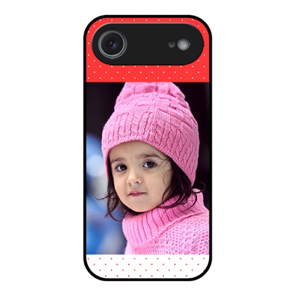 Apple iPhone 17 Air Custom Glass Phone Case - Red Pattern Design