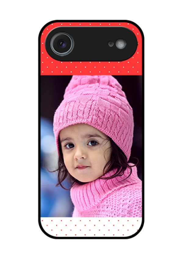 Apple iPhone 17 Air Custom Glass Phone Case - Red Pattern Design
