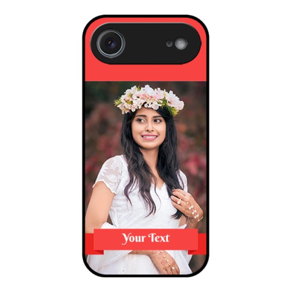 Apple iPhone 17 Air Custom Glass Phone Case - Simple Red Color Design Apple iPhone 17 Air Custom Glass Phone Case - Simple Red Color Design