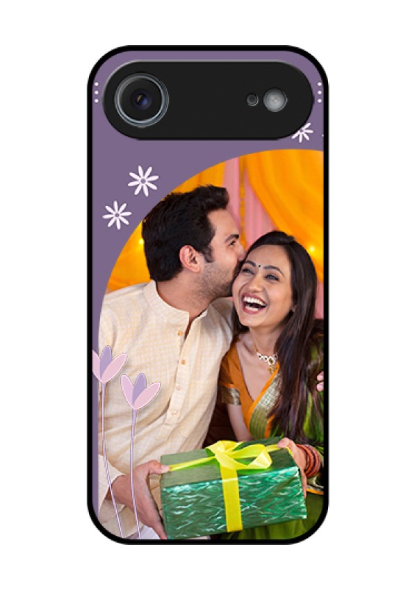 Apple iPhone 17 Air Custom Glass Phone Case - Lavender Flowers Design