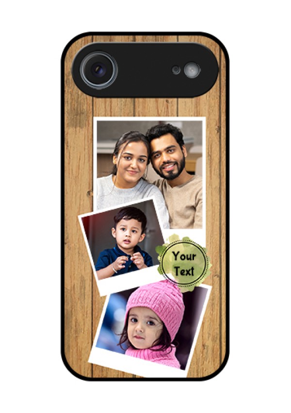 Apple iPhone 17 Air Custom Glass Phone Case - Wooden Texture Design