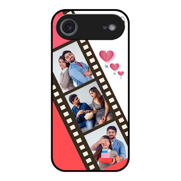 Apple iPhone 17 Air Custom Glass Phone Case - 3 Image Holder With Film Reel