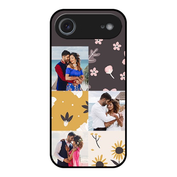 Apple iPhone 17 Air Custom Glass Phone Case - 3 Images With Floral Design Apple iPhone 17 Air Custom Glass Phone Case - 3 Images With Floral Design