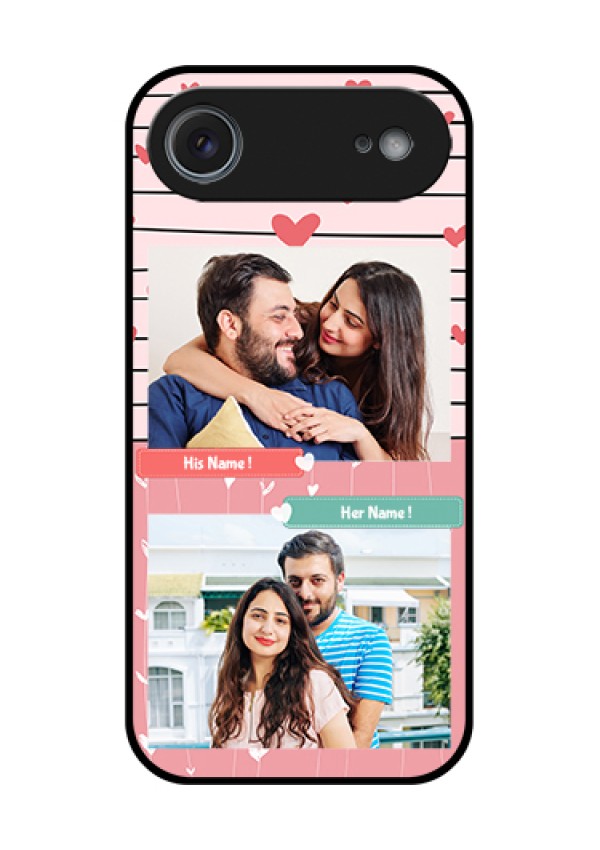 Apple iPhone 17 Air Custom Glass Phone Case - Photo With Heart Design