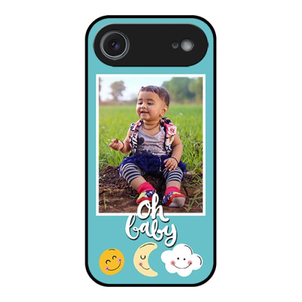 Apple iPhone 17 Air Custom Glass Phone Case - Smiley Kids Stars Design Apple iPhone 17 Air Custom Glass Phone Case - Smiley Kids Stars Design