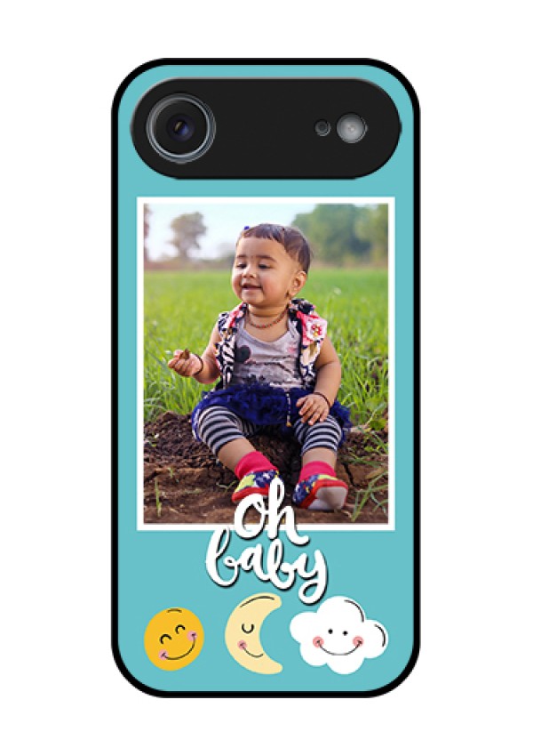 Apple iPhone 17 Air Custom Glass Phone Case - Smiley Kids Stars Design