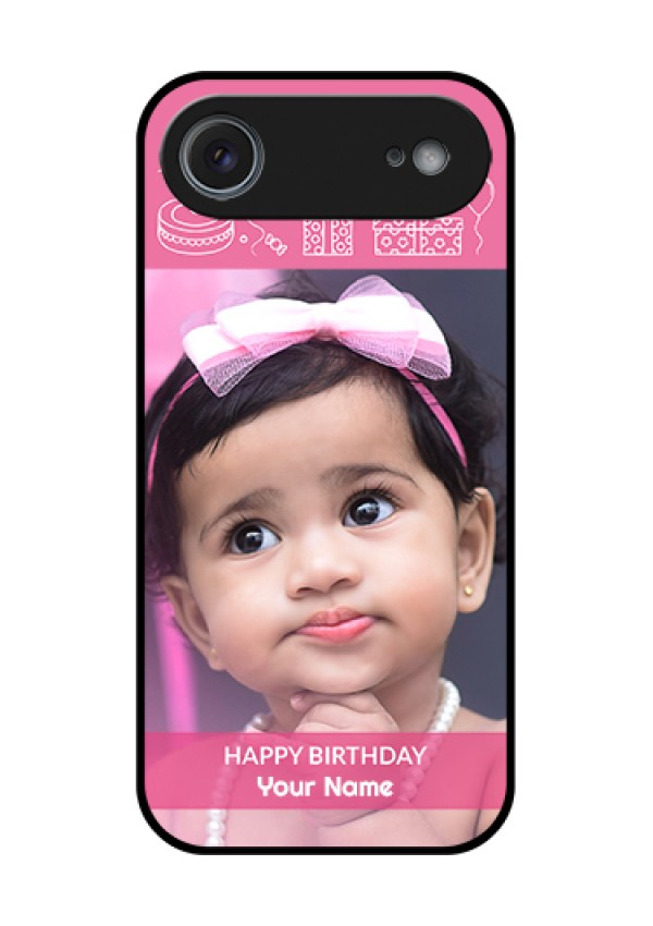 Apple iPhone 17 Air Custom Glass Phone Case - With Birthday Line Art Design