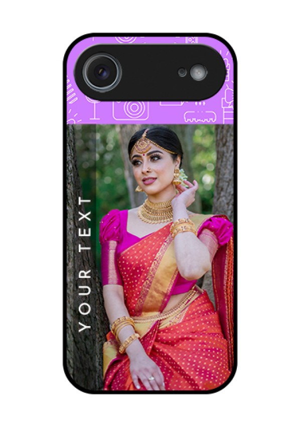 Apple iPhone 17 Air Custom Glass Phone Case - Birthday Icons Design