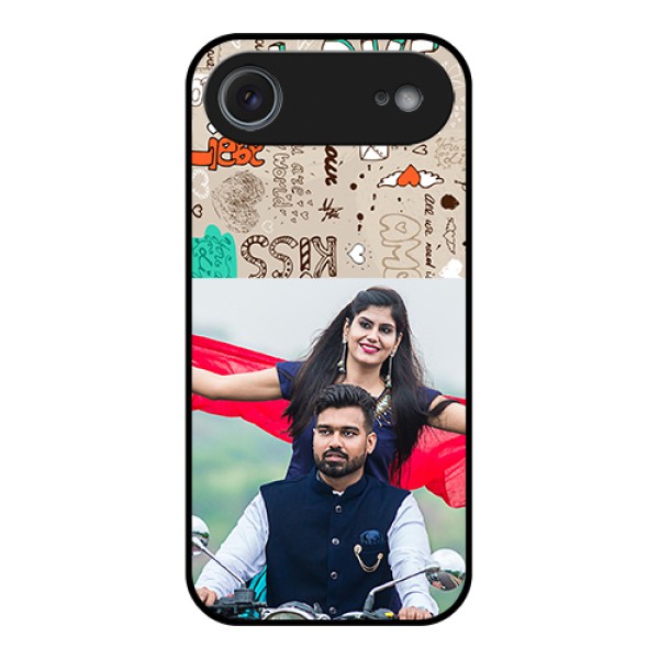 Apple iPhone 17 Air Custom Glass Phone Case - Love Doodle Pattern