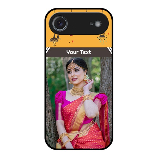 Apple iPhone 17 Air Custom Glass Phone Case - With Family Picture And Icons