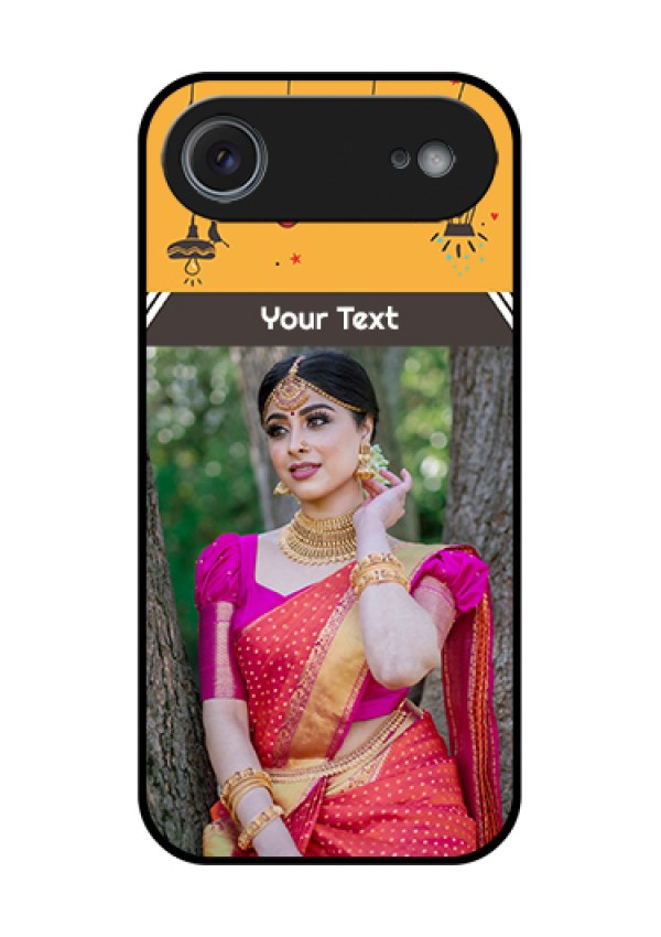 Apple iPhone 17 Air Custom Glass Phone Case - With Family Picture And Icons