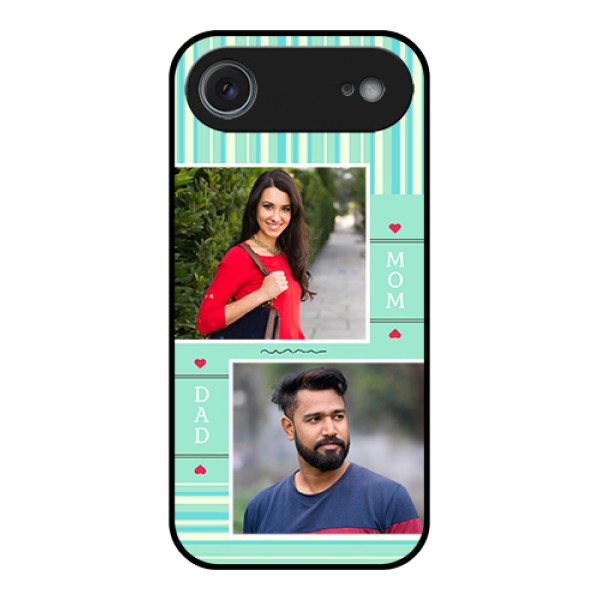 Apple iPhone 17 Air Custom Glass Phone Case - Mom & Dad Pic Design