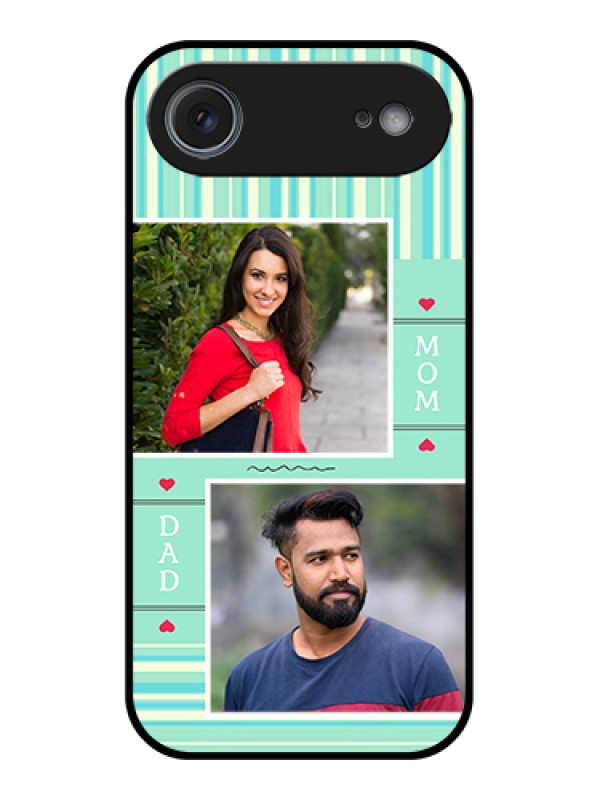 Custom Apple iPhone 17 Air Custom Glass Phone Case - Mom & Dad Pic Design