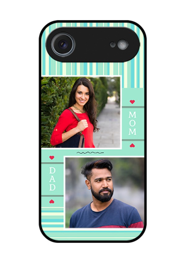 Apple iPhone 17 Air Custom Glass Phone Case - Mom & Dad Pic Design