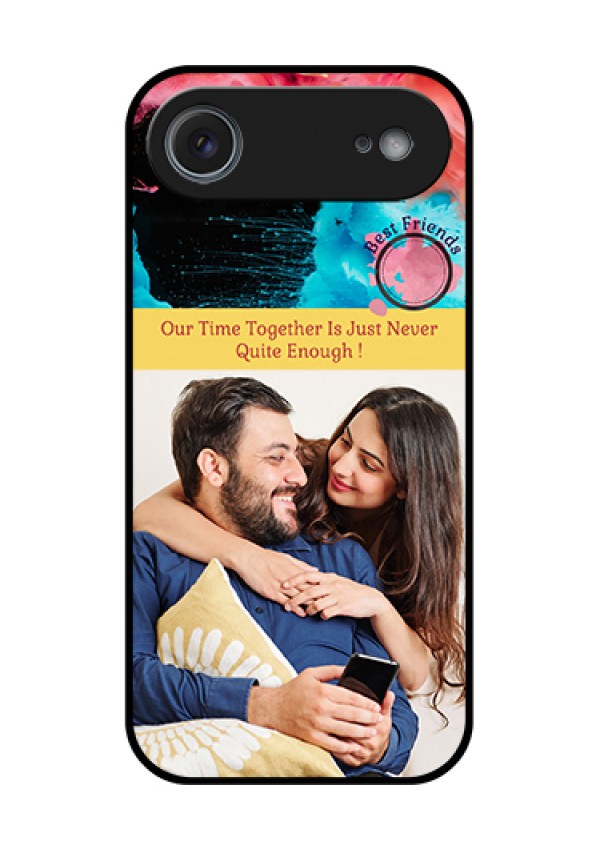 Apple iPhone 17 Air Custom Glass Phone Case - Quote With Acrylic Painting Design