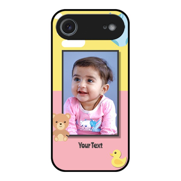 Apple iPhone 17 Air Custom Glass Phone Case - Kids 2 Color Design