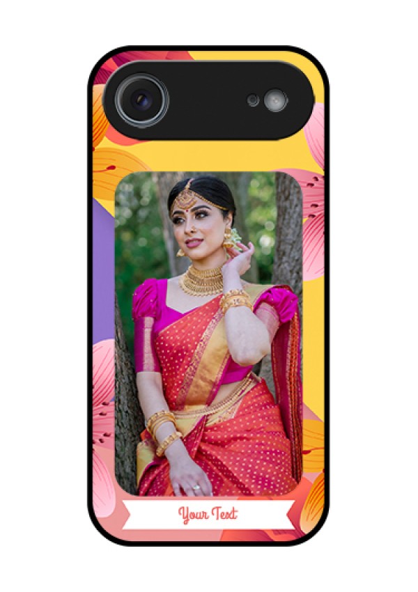 Apple iPhone 17 Air Custom Glass Phone Case - 3 Image With Vintage Floral Design