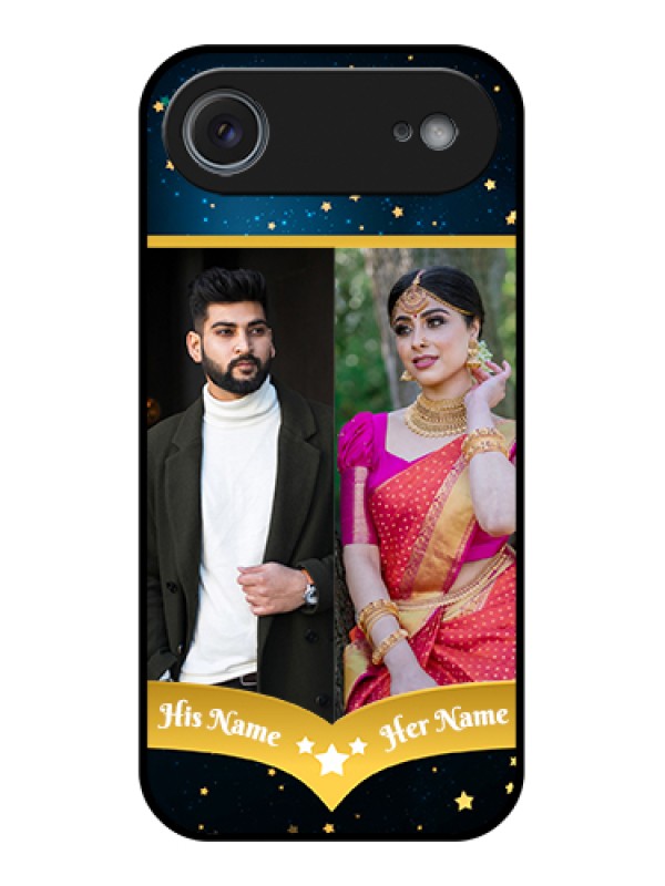 Custom Apple iPhone 17 Air Custom Glass Phone Case - Galaxy Stars Backdrop Design