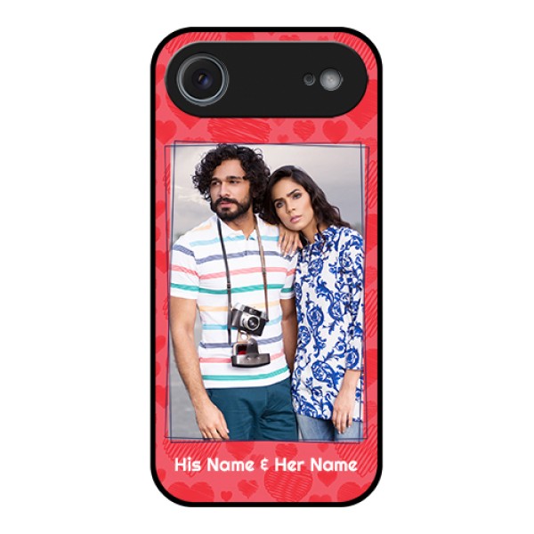 Apple iPhone 17 Air Custom Glass Phone Case - With Red Heart Symbols Design Apple iPhone 17 Air Custom Glass Phone Case - With Red Heart Symbols Design