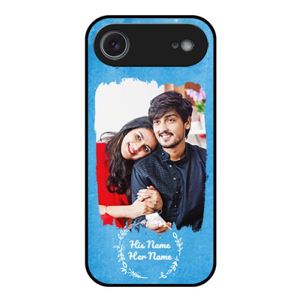 Apple iPhone 17 Air Custom Glass Phone Case - Blue Color Vintage Design Apple iPhone 17 Air Custom Glass Phone Case - Blue Color Vintage Design