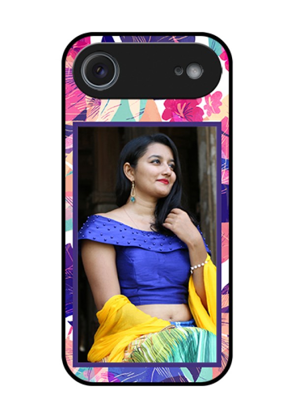 Apple iPhone 17 Air Custom Glass Phone Case - Abstract Floral Design
