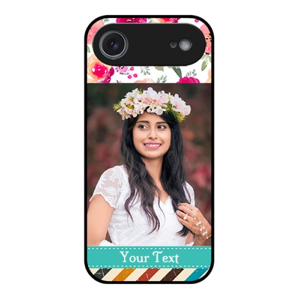 Apple iPhone 17 Air Custom Glass Phone Case - Water Colors Floral Design