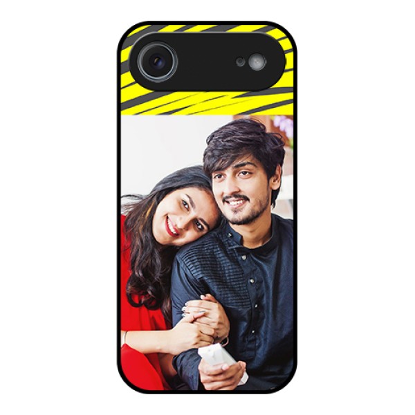 Apple iPhone 17 Air Custom Glass Phone Case - Yellow Abstract Design Apple iPhone 17 Air Custom Glass Phone Case - Yellow Abstract Design