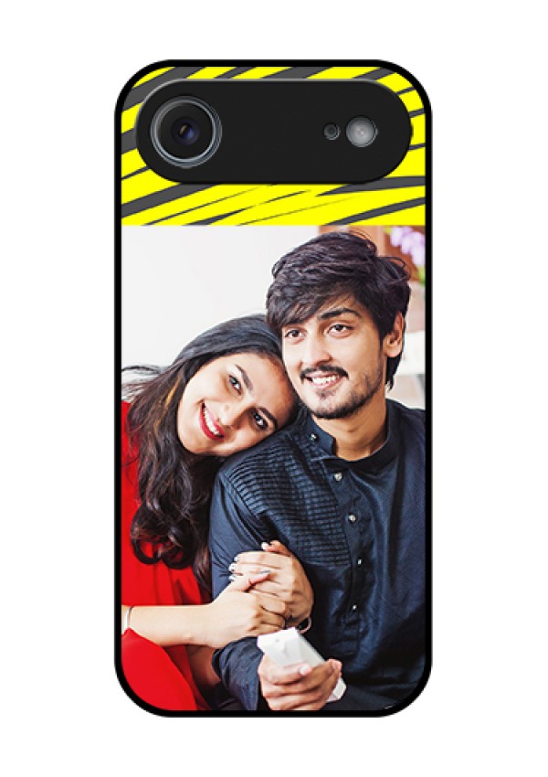 Apple iPhone 17 Air Custom Glass Phone Case - Yellow Abstract Design