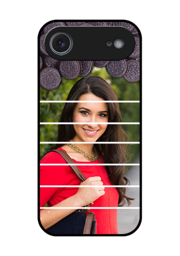 Apple iPhone 17 Air Custom Glass Phone Case - With Oreo Biscuit Design