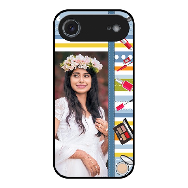 Apple iPhone 17 Air Custom Glass Phone Case - Makeup Icons Design