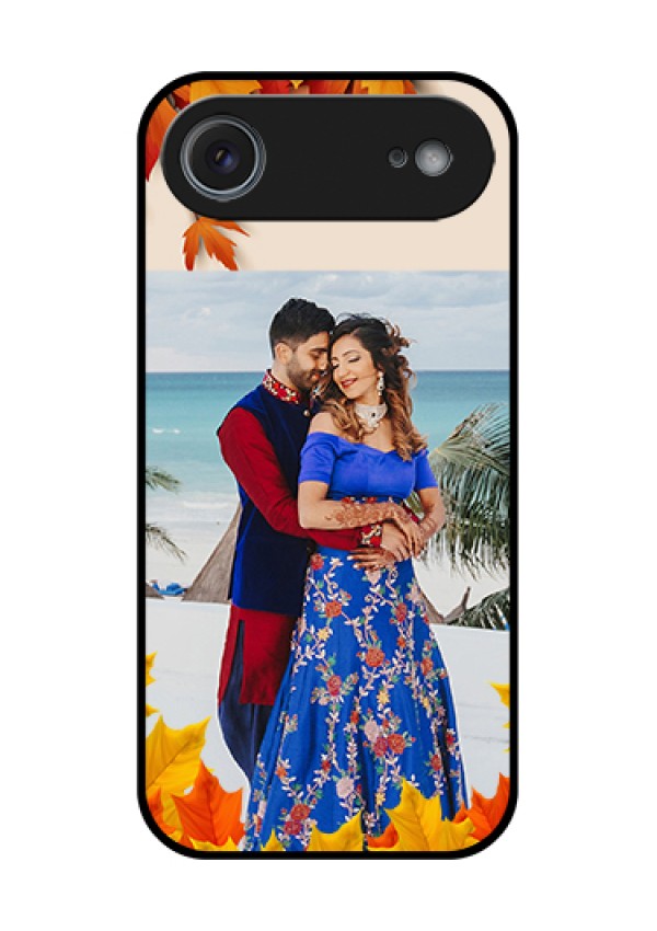Apple iPhone 17 Air Custom Glass Phone Case - Autumn Maple Leaves Design